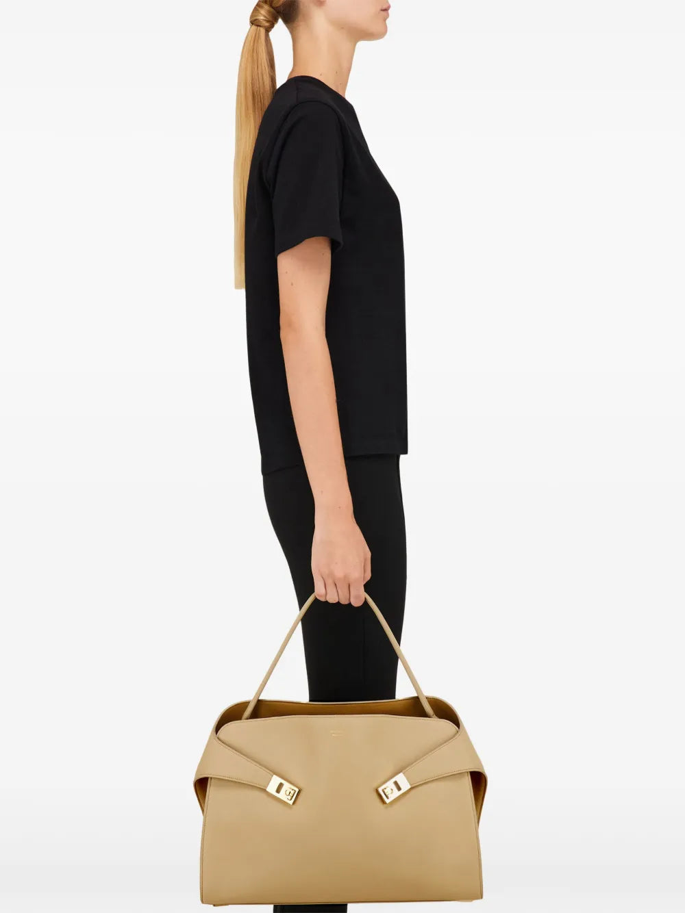 Ferragamo Medium Hug Soft Shoulder Bag — Same as shown — Size One Size — Side View