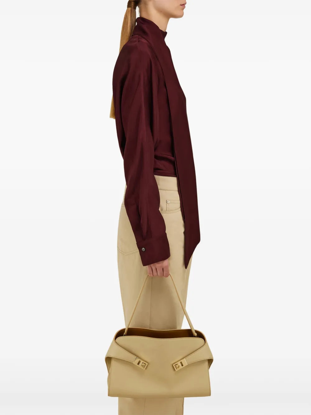 Ferragamo Small Hug Shoulder Bag — Same as shown — Size One Size — Side View
