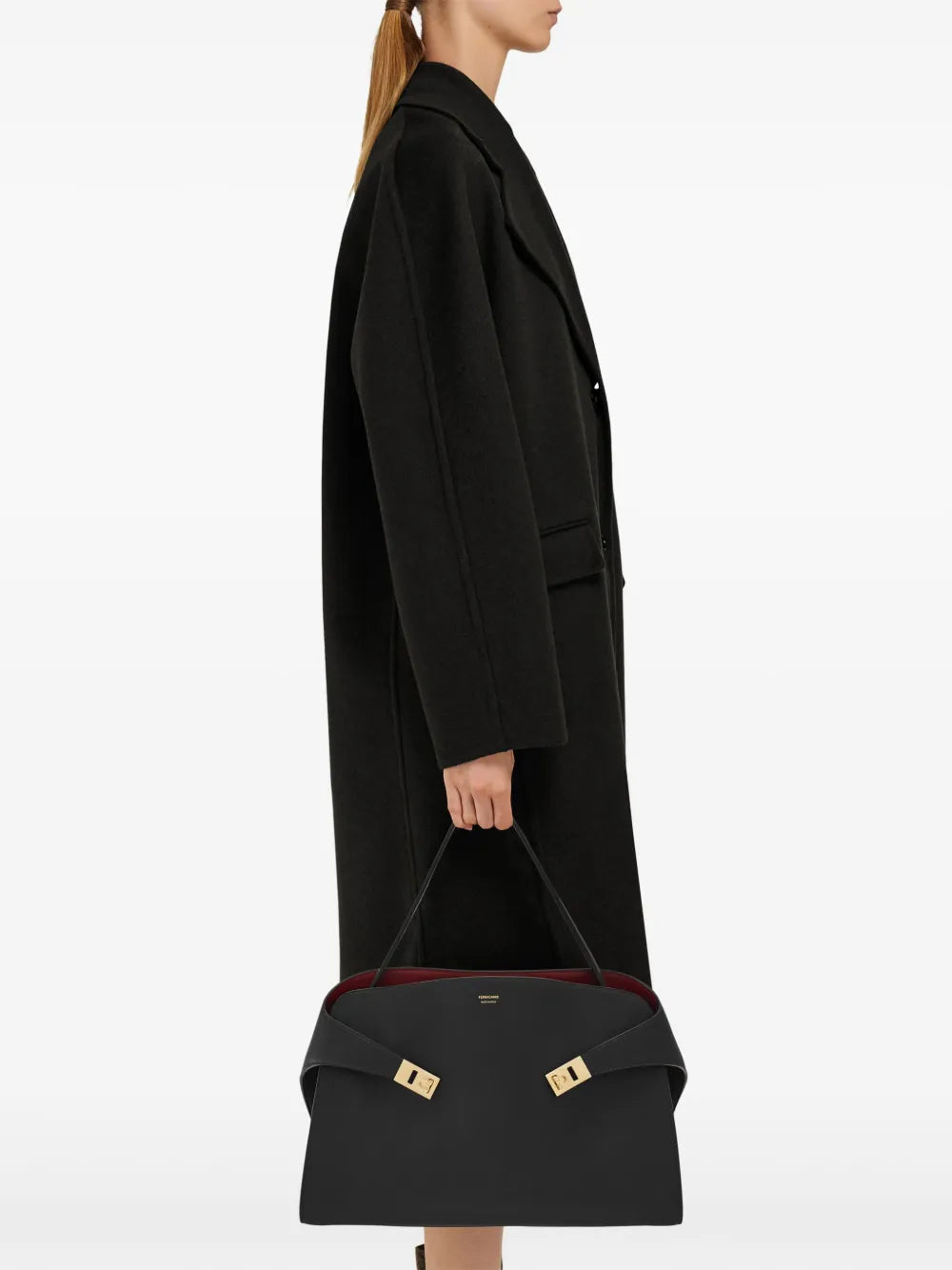 Ferragamo Medium Hug Shoulder Bag — Same as shown — Size One Size — Side View