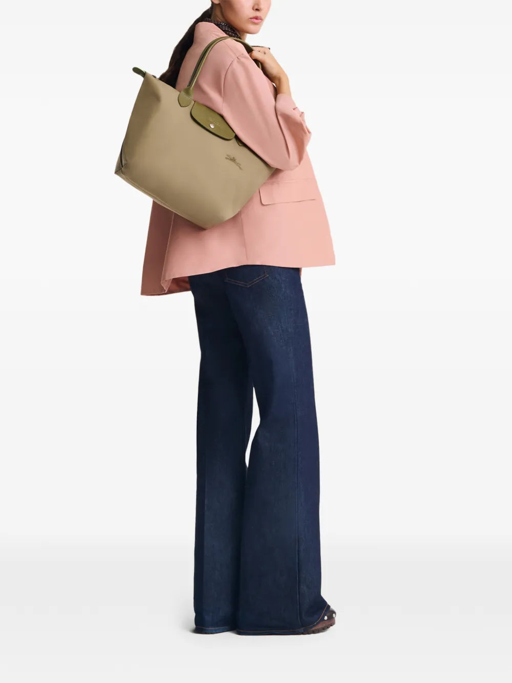 Longchamp L Le Pliage Green Tote Bag — Same as shown — Size One Size — Side View