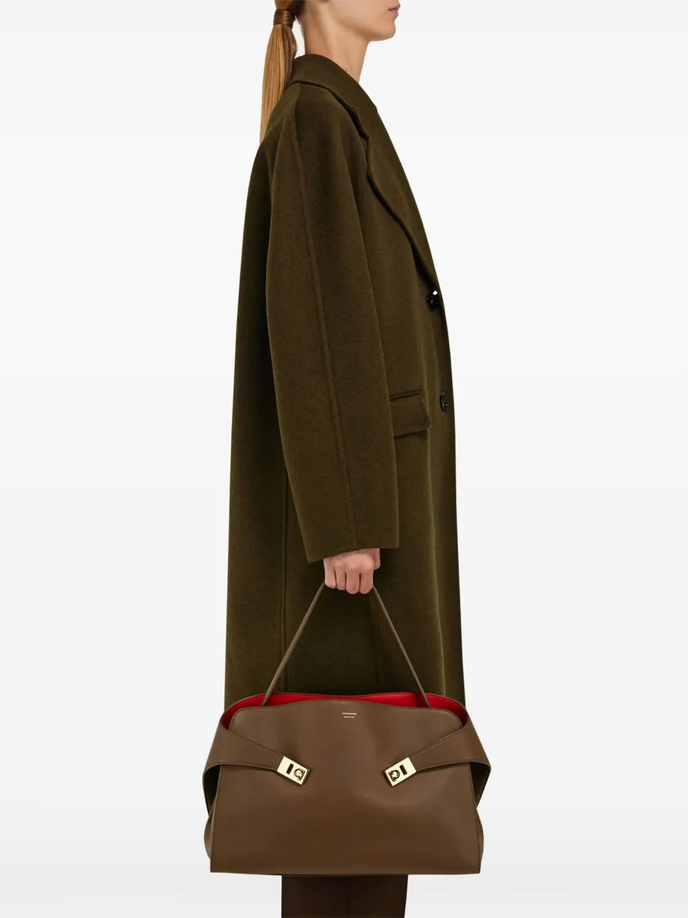 Ferragamo Medium Hug Shoulder Bag — Same as shown — Size One Size — Side View
