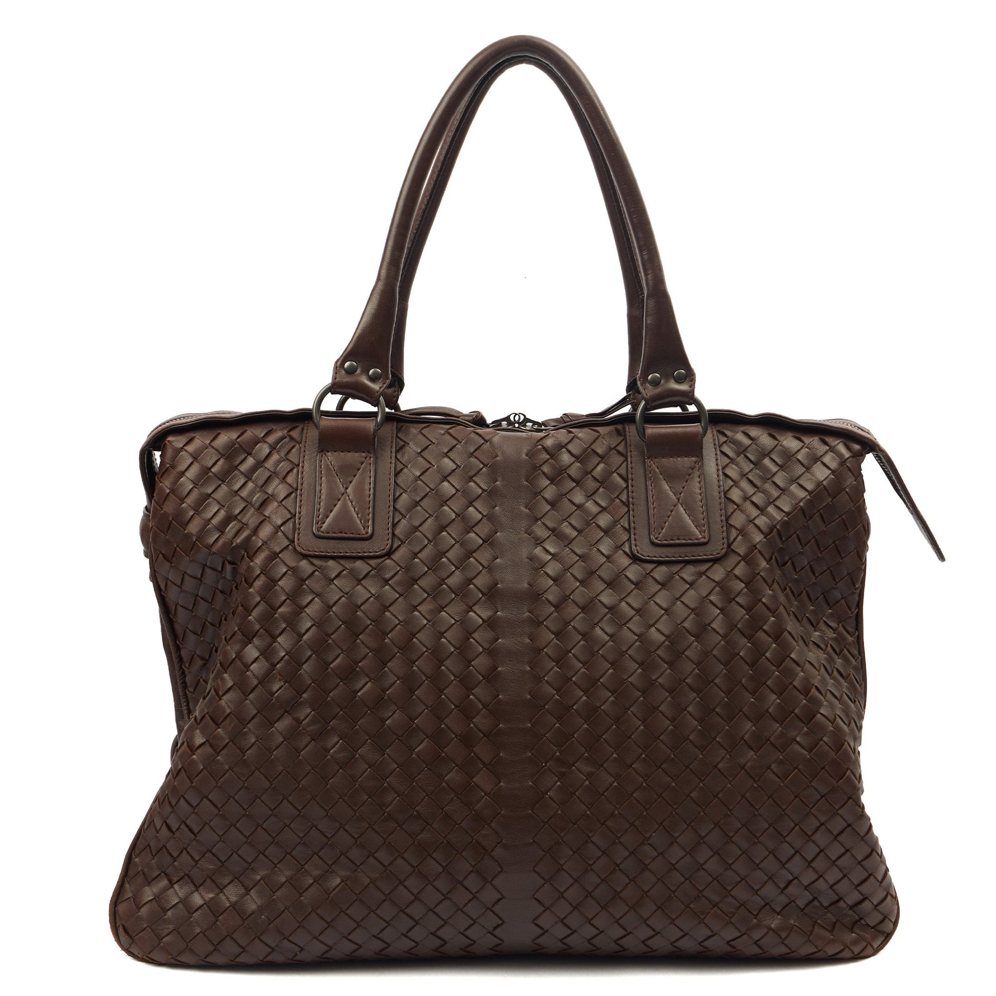 Bottega Veneta Tote Intrecciato Hobo in Fondant, Leather — Back View