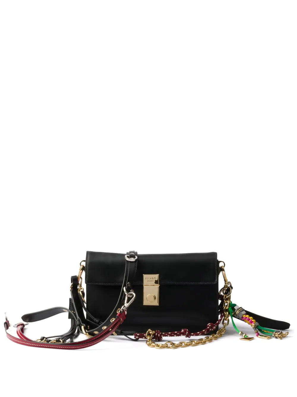 Prada Small Soft Sound Leather Shoulder Bag — Same as shown — Size One Size — Front View