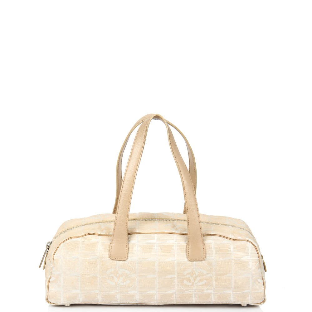 Chanel Shoulder Bag Travel Ligne Bowler in Neutral, Fabric — Alternate View 13