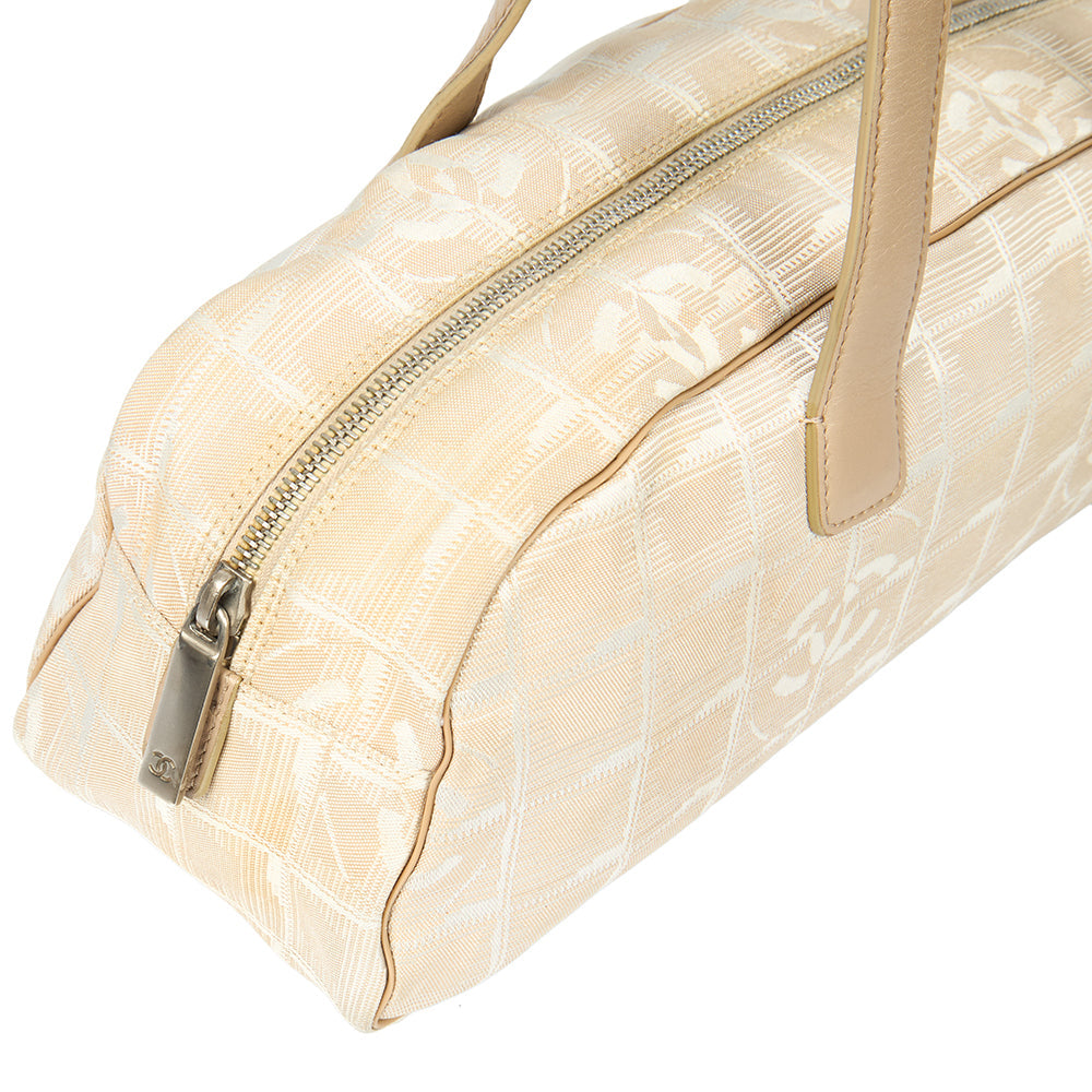 Chanel Shoulder Bag Travel Ligne Bowler in Neutral, Fabric — Alternate View 25
