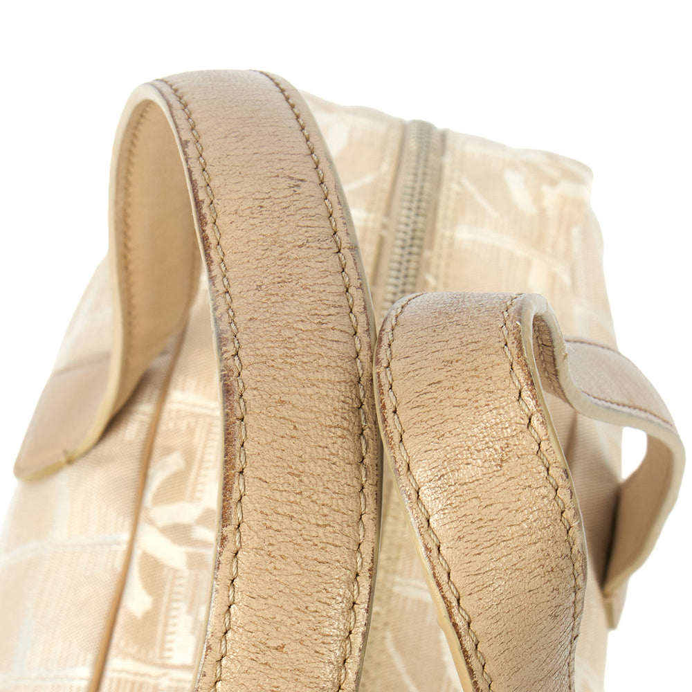 Chanel Shoulder Bag Travel Ligne Bowler in Neutral, Fabric — Alternate View 18