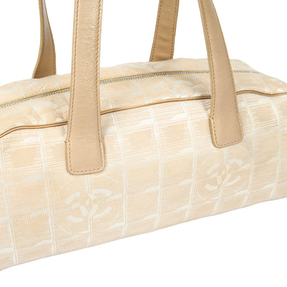 Chanel Shoulder Bag Travel Ligne Bowler in Neutral, Fabric — Alternate View 15