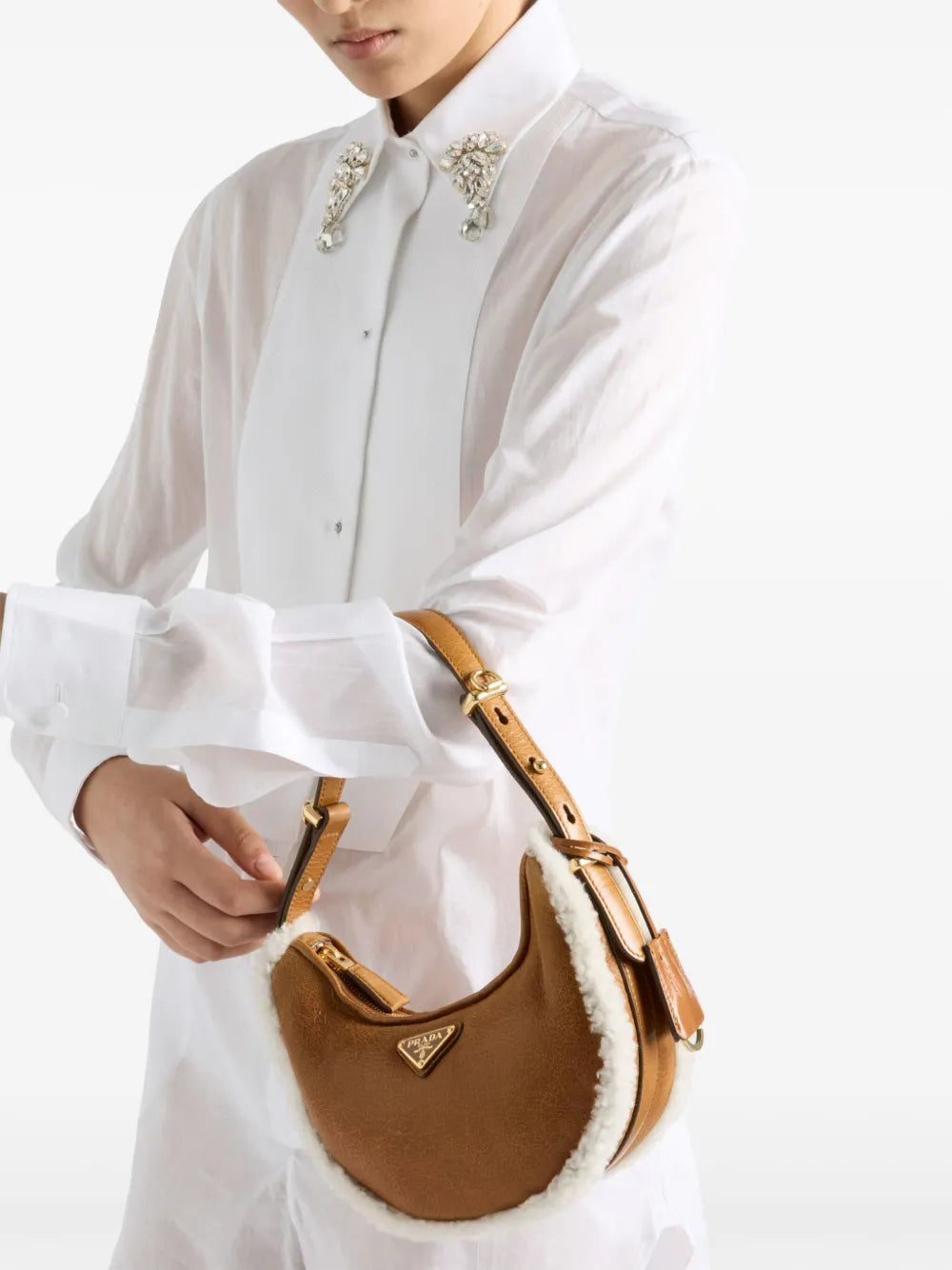 Prada Small Arque Shoulder Bag — Same as shown — Size One Size — Side View