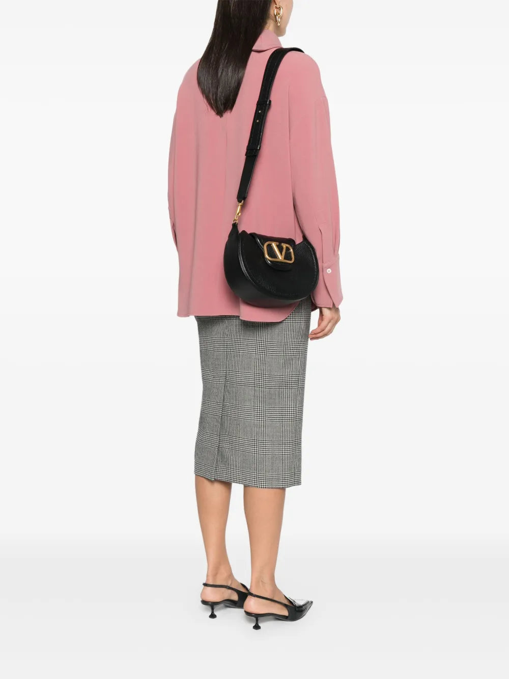 Valentino Garavani Vlogo Signature Plaque Shoulder Bag — Same as shown — Size One Size — Side View