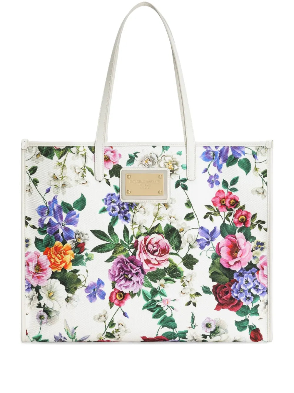 Dolce Gabbana Large Floral Print Shoulder Bag — Same as shown — Size One Size — Front View