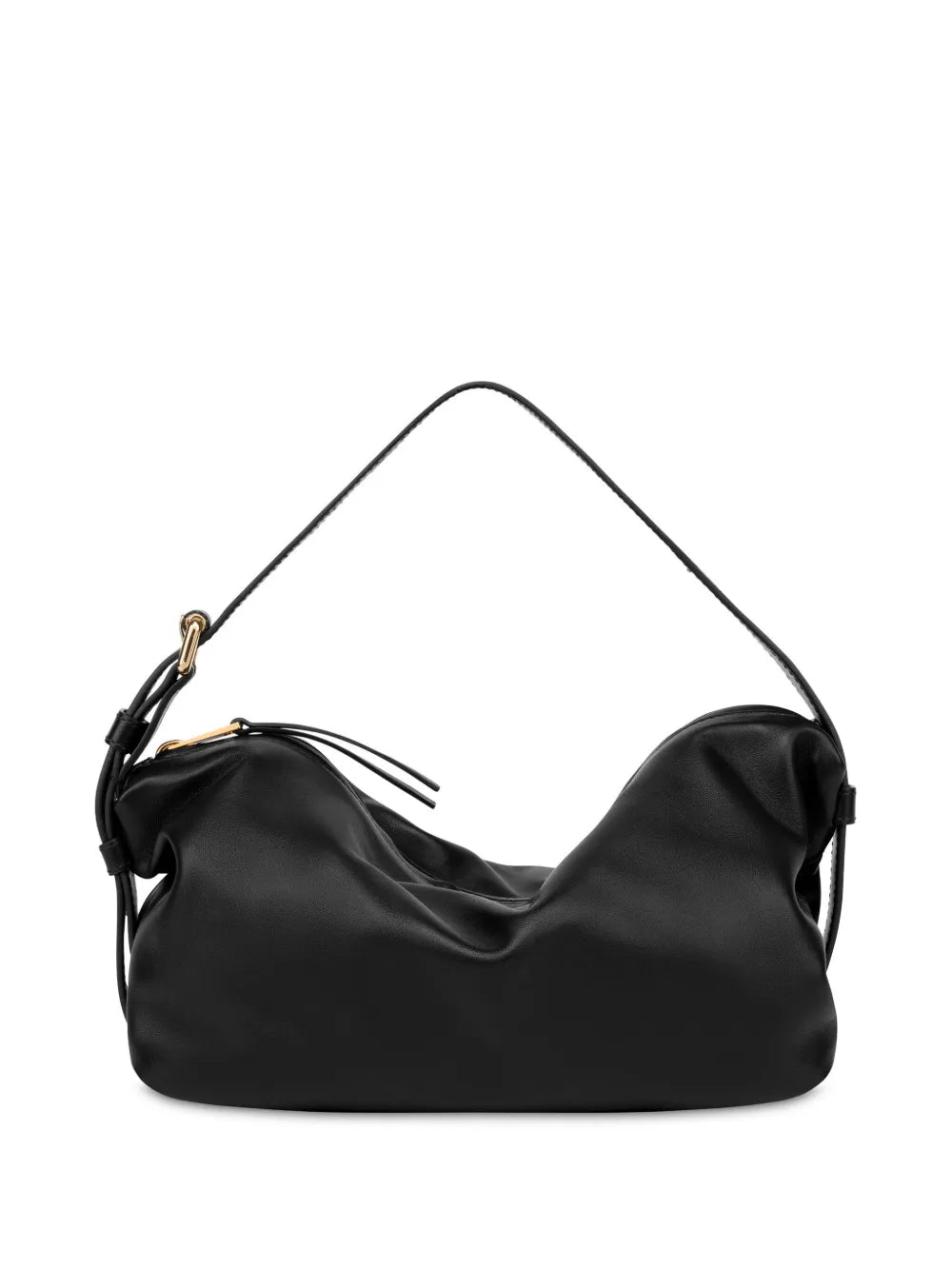 Moschino Tie Me Leather Shoulder Bag — Same as shown — Size One Size — Front View
