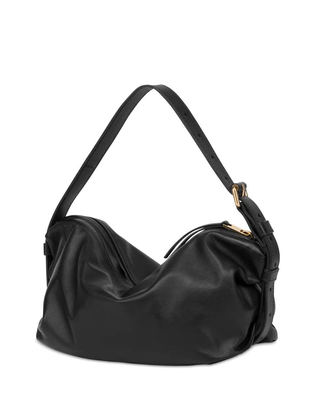 Moschino Tie Me Leather Shoulder Bag — Same as shown — Size One Size — Side View