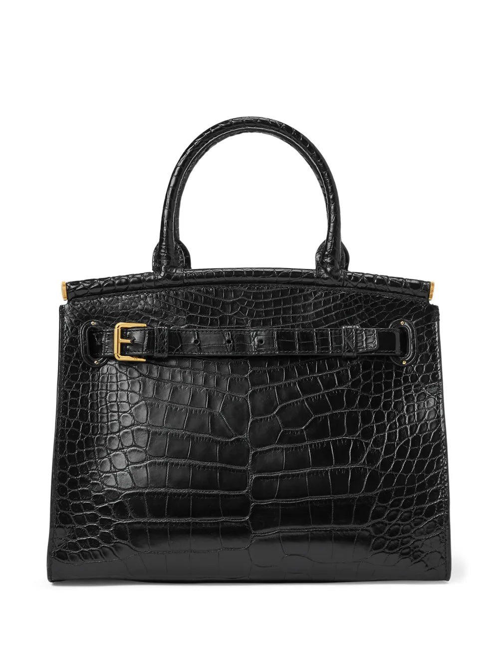 Ralph Lauren Collection Medium Caiman Shoulder Bag — Same as shown — Size One Size — Side View