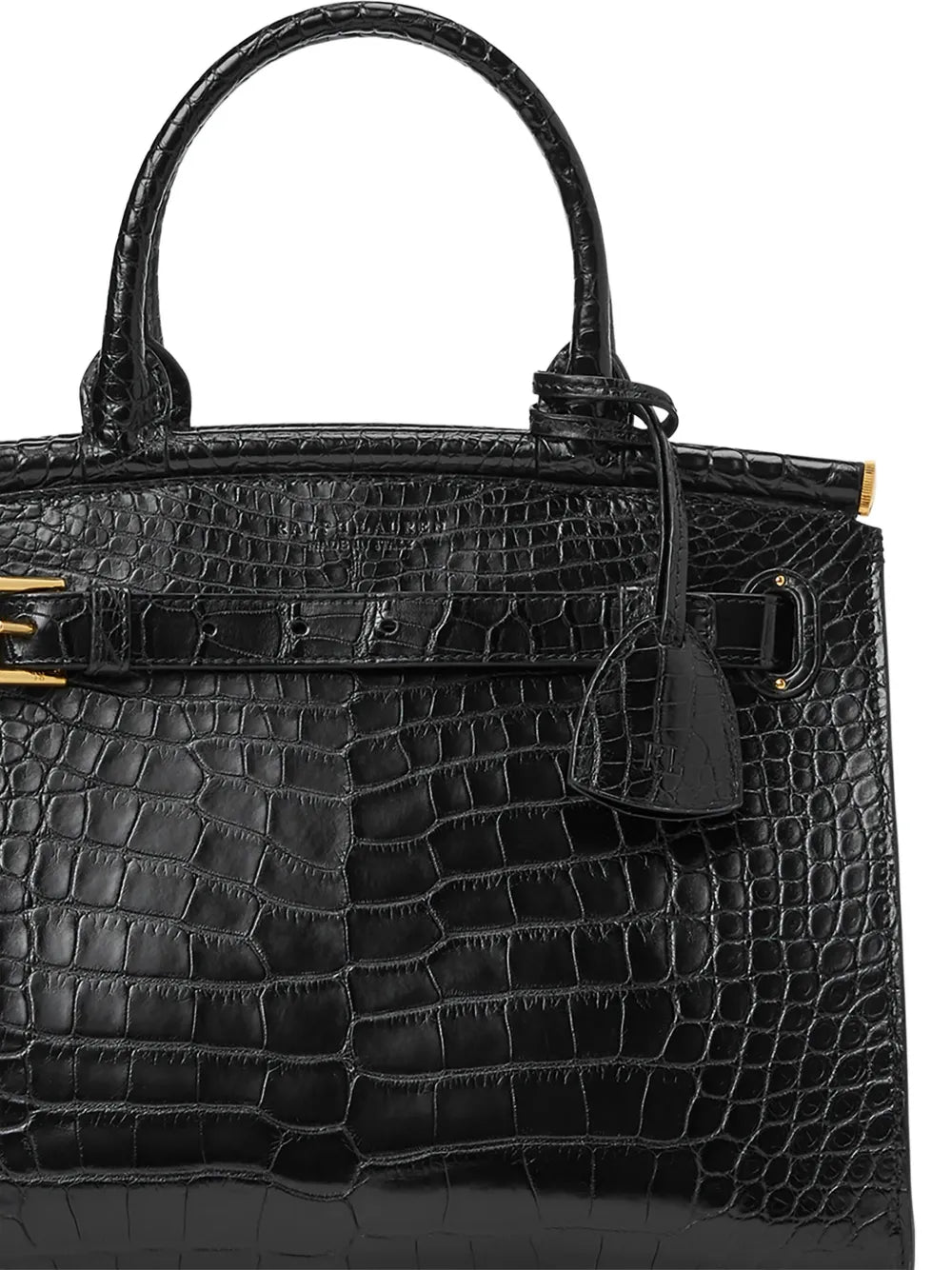 Ralph Lauren Collection Medium Caiman Shoulder Bag — Same as shown — Size One Size — Detail View