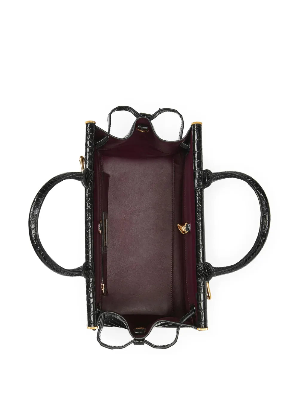 Ralph Lauren Collection Medium Caiman Shoulder Bag — Same as shown — Size One Size — Top View