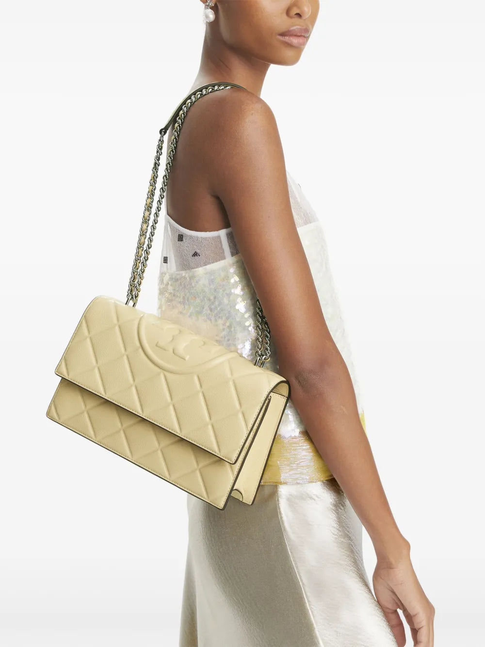 Tory Burch Fleming Shoulder Bag — Same as shown — Size One Size — Side View