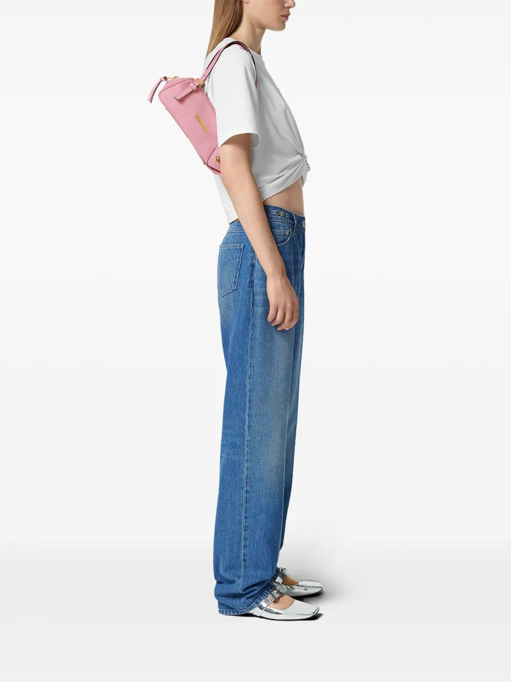 Versace Tag Bowling Shoulder Bag — Same as shown — Size One Size — Side View