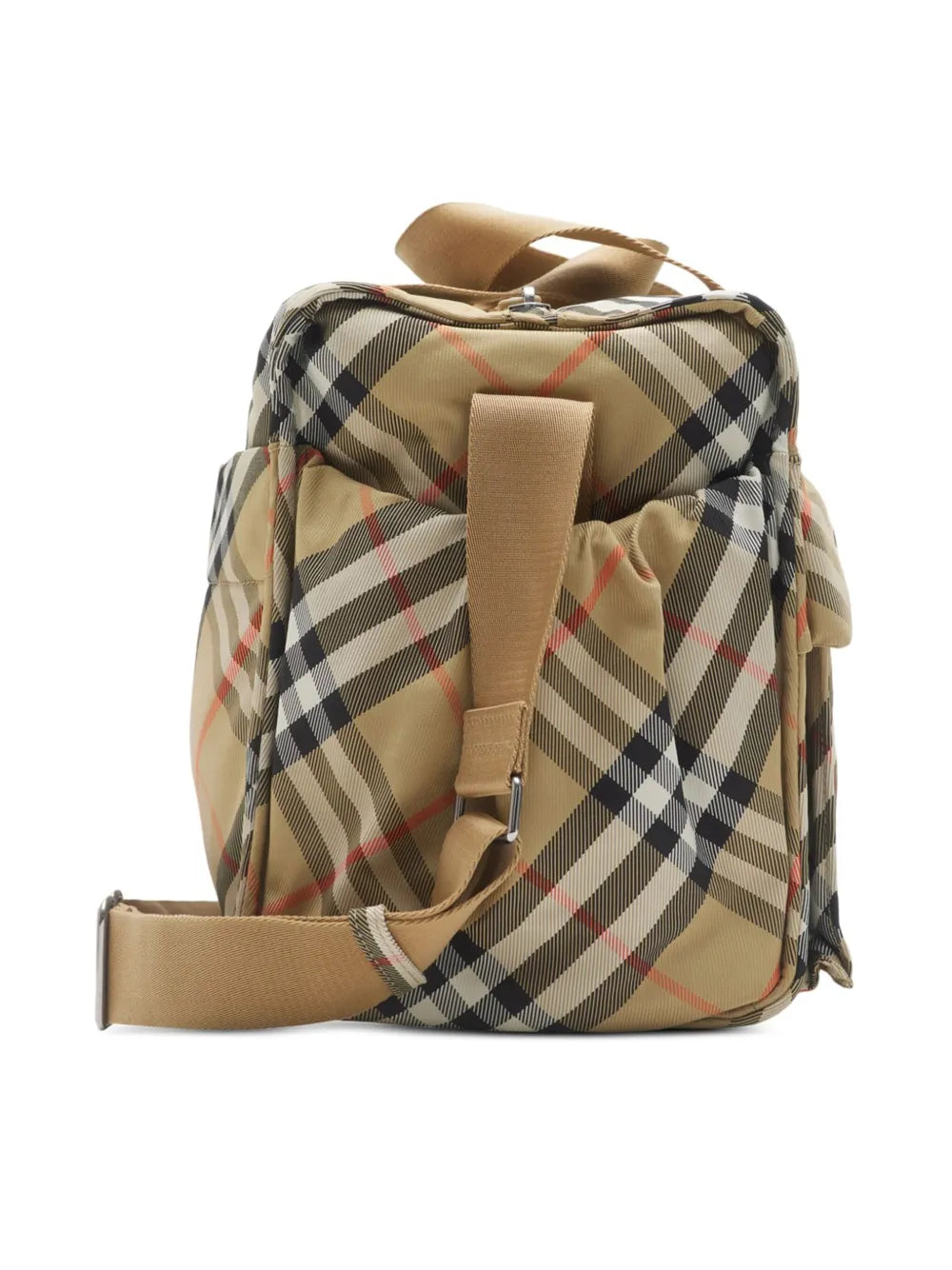 Burberry Kids Checked Diaper Bag — Same as shown — Size One Size — Back View