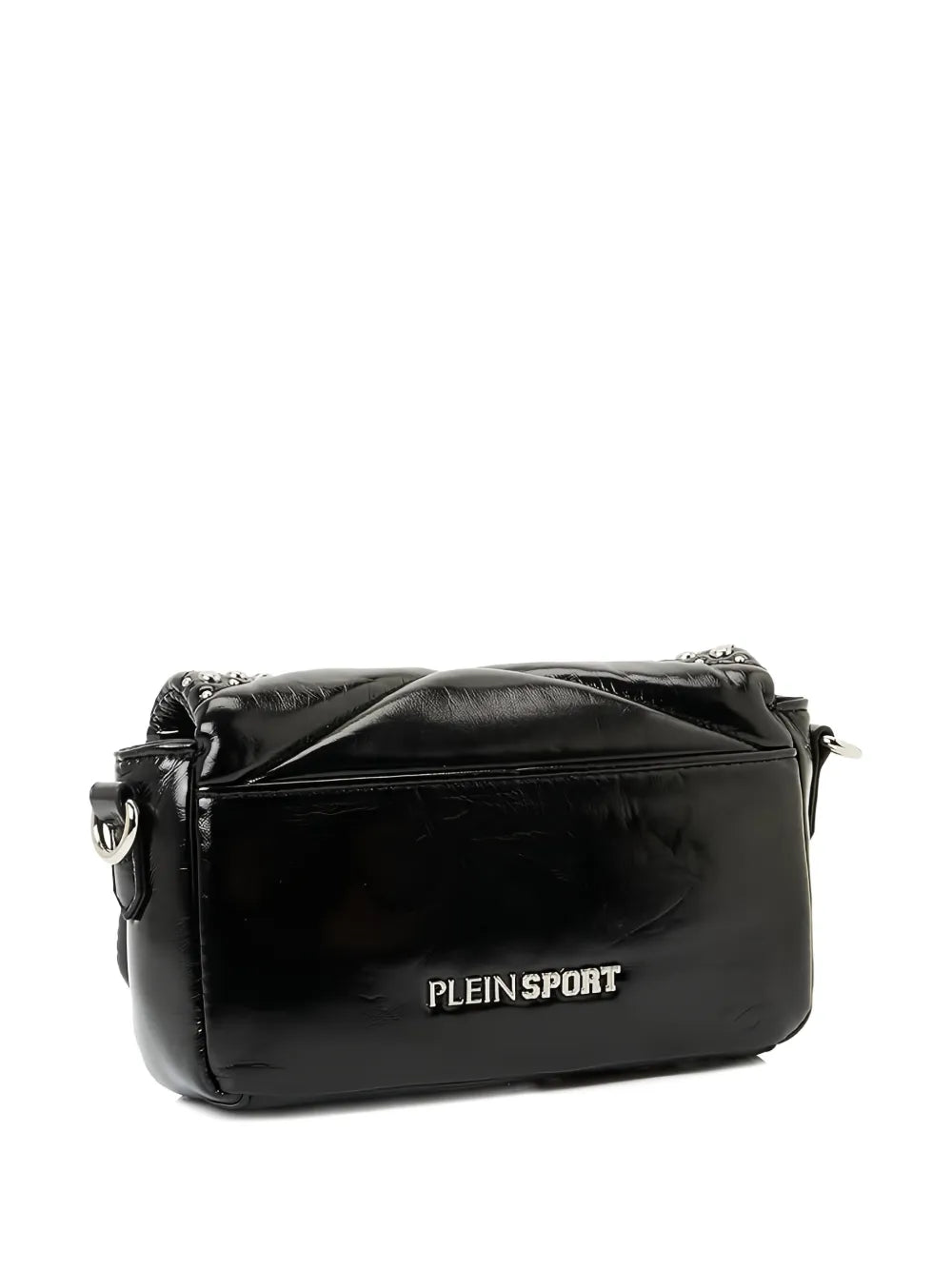 Plein Sport Small Cady Quilted Flap Shoulder Bag — Same as shown — Size One Size — Side View