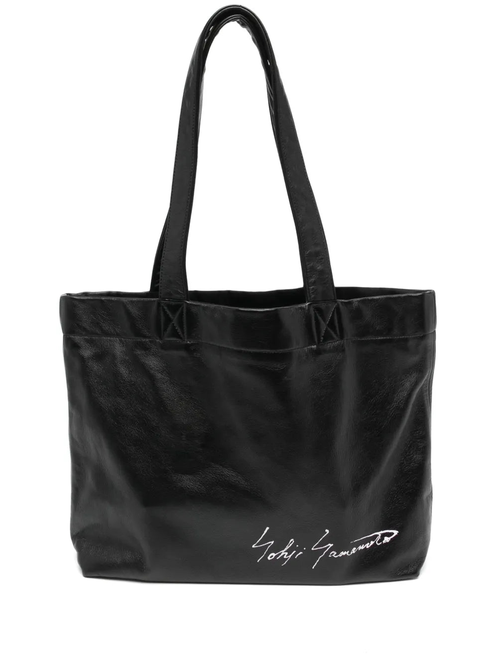 Yohji Yamamoto Leather Shoulder Bag — Same as shown — Size One Size — Front View