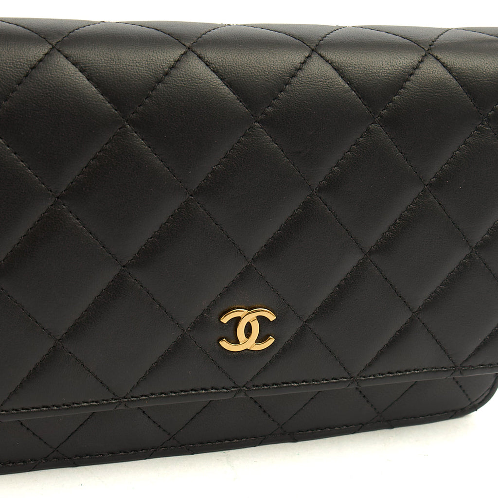 Chanel Cross Body Wallet on Chain in Black, Lambskin Leather — Alternate View 7