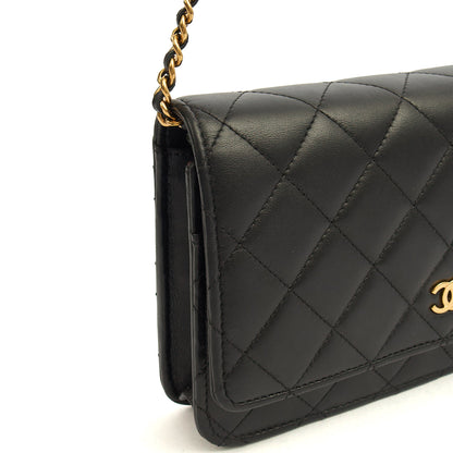 Chanel Cross Body Wallet on Chain in Black, Lambskin Leather — Alternate View 8