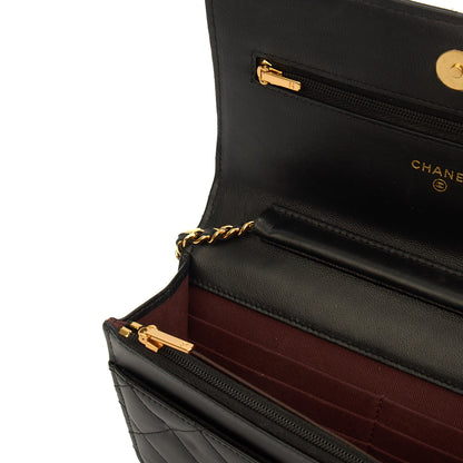 Chanel Cross Body Wallet on Chain in Black, Lambskin Leather — Alternate View 11
