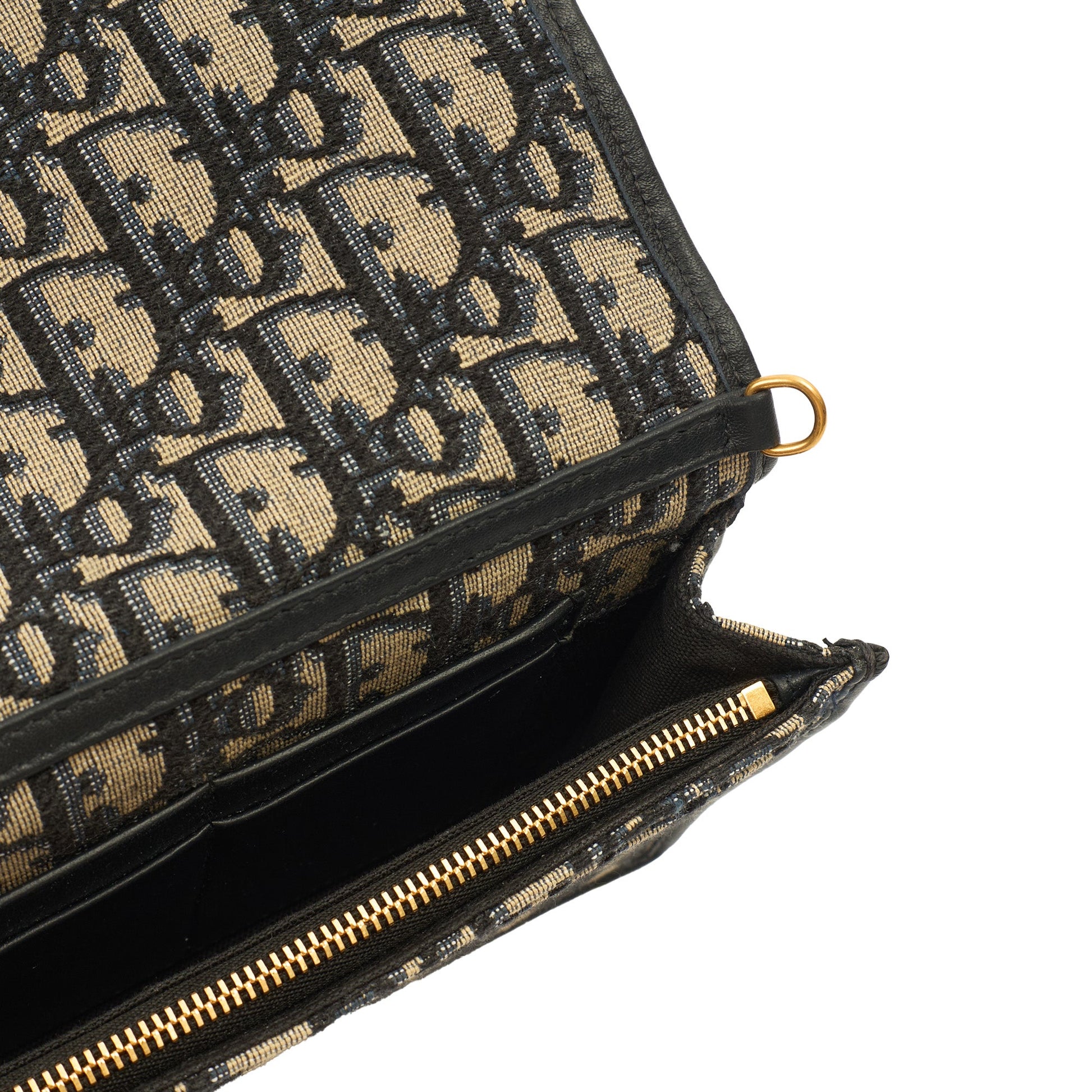Christian Dior Cross Body 2-in-1 30 Montaigne Pouch in Blue, Dior Oblique Embroidery — Alternate View 21