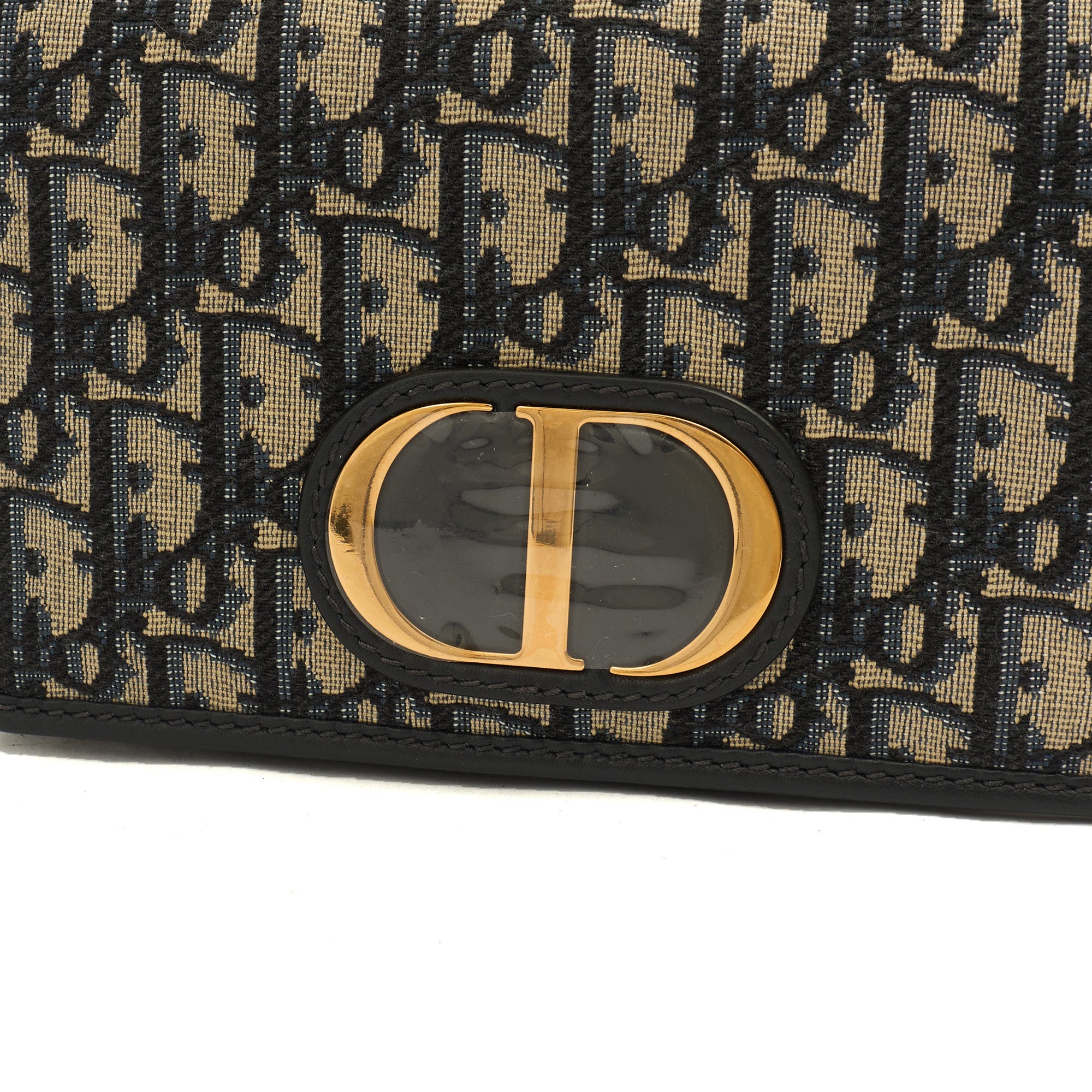 Christian Dior Cross Body 2-in-1 30 Montaigne Pouch in Blue, Dior Oblique Embroidery — Lifestyle View