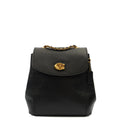 Coach Backpack Parker Backpack in Black, Leather — Front View