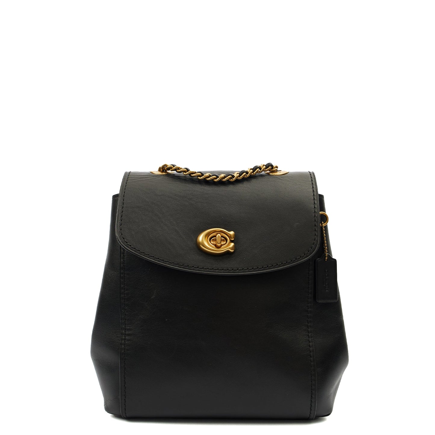 Coach Backpack Parker Backpack in Black, Leather — Front View