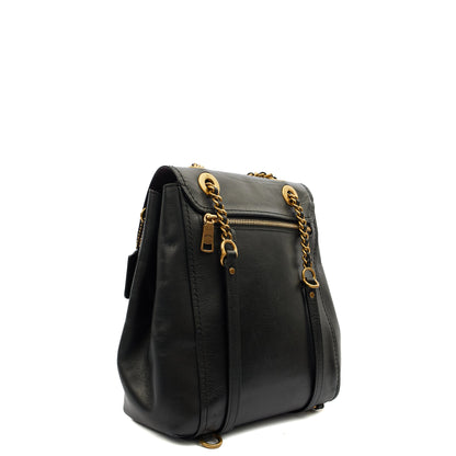 Coach Backpack Parker Backpack in Black, Leather — Side View