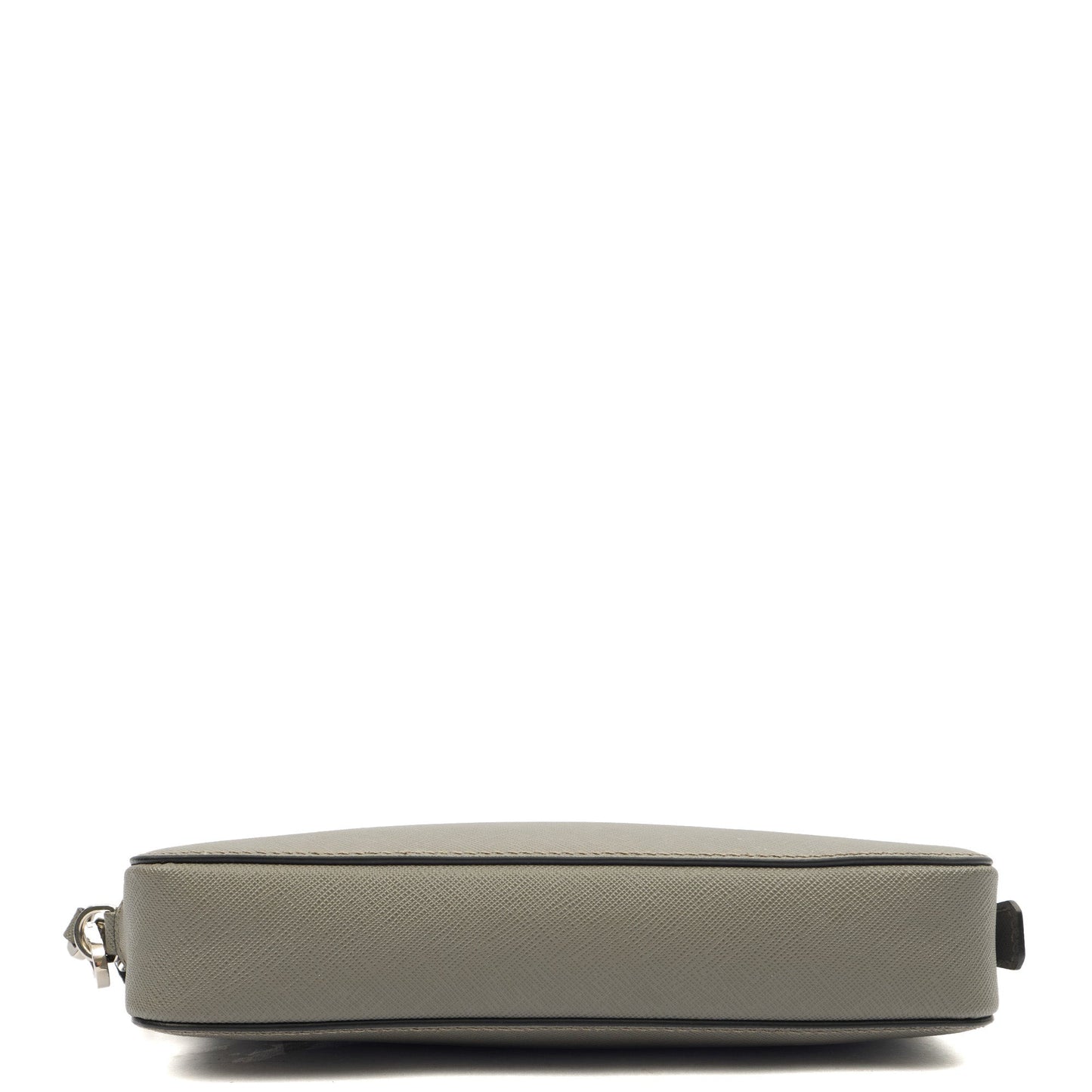 Prada Clutch Brique - Small in Grey, Calfskin — Top View