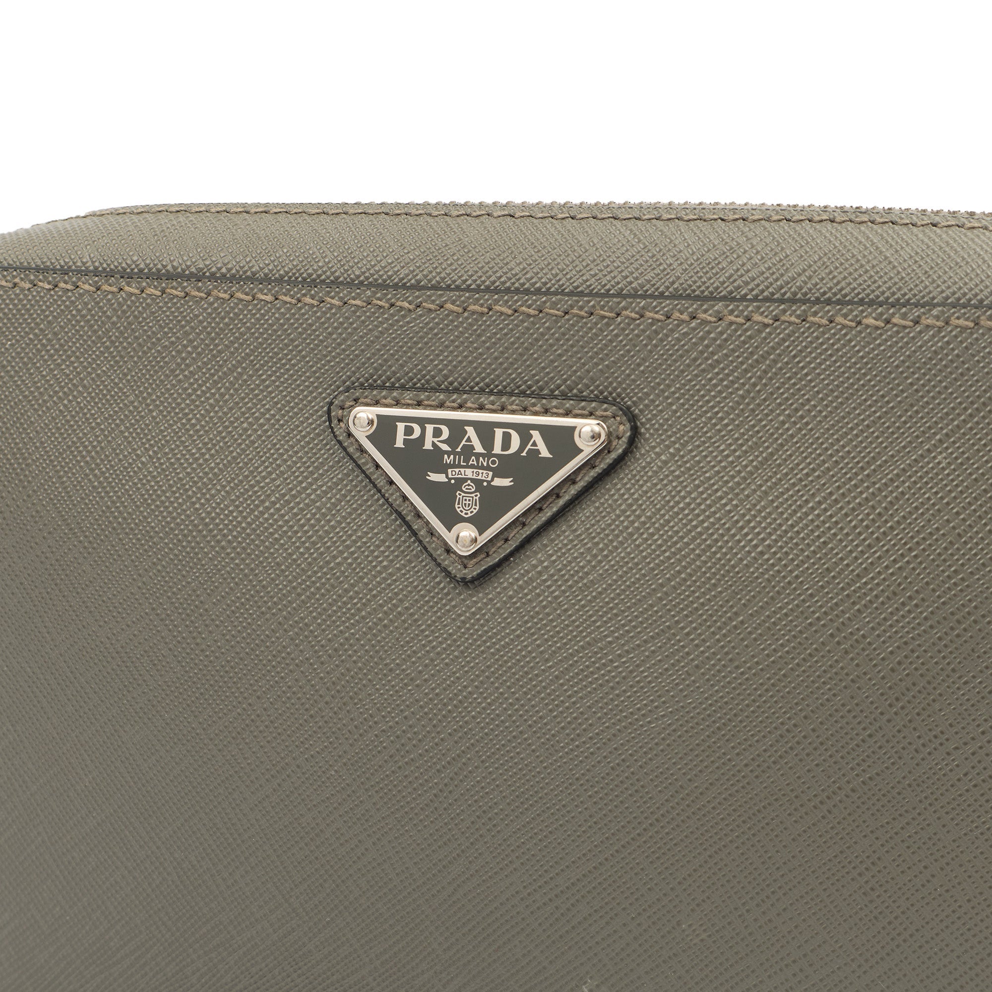 Prada Clutch Brique - Small in Grey, Calfskin — Alternate View 12