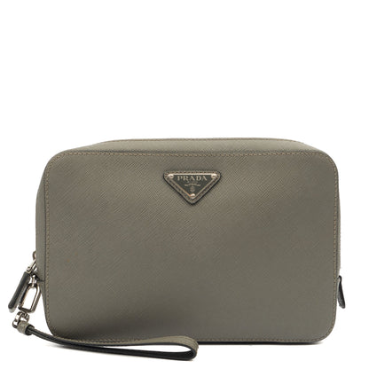 Prada Clutch Brique - Small in Grey, Calfskin — Alternate View 7
