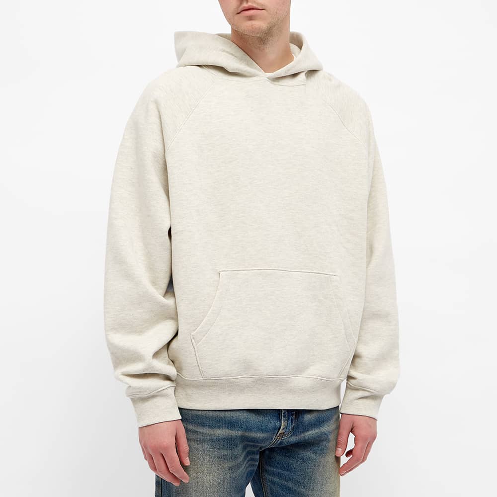 FEAR OF GOD ESSENTIALS Pullover Hoodie Light Heather Oatmeal — XXS — Back View