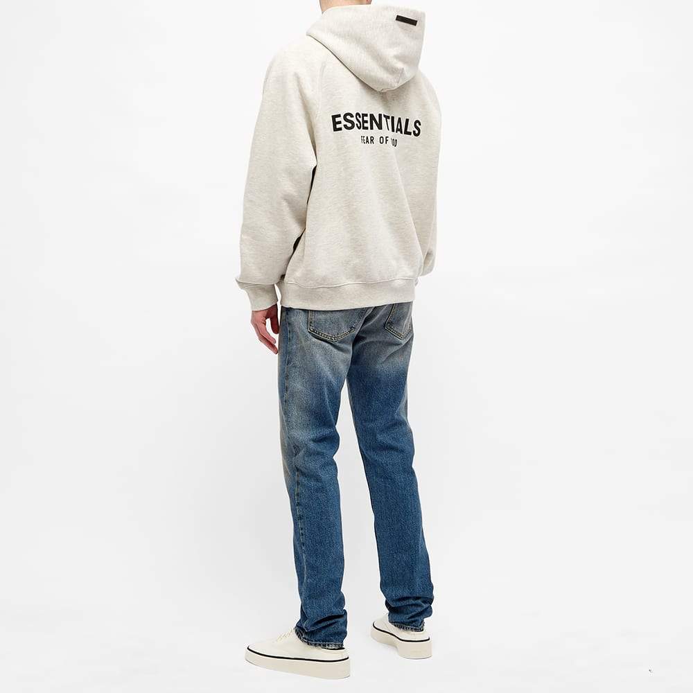 FEAR OF GOD ESSENTIALS Pullover Hoodie Light Heather Oatmeal — XXS — Top View