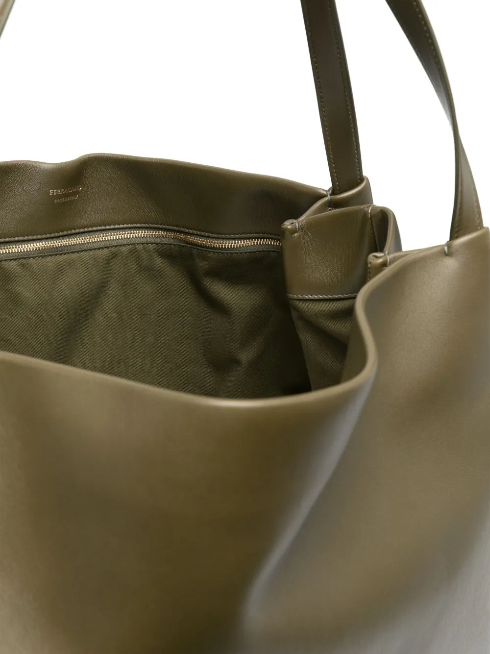 Ferragamo Leather Shoulder Bag — Same as shown — Size One Size — Detail View