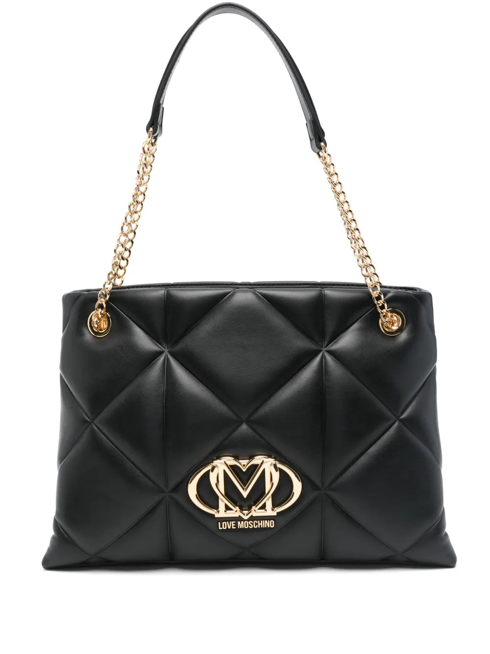 Love Moschino Logo Plaque Shoulder Bag — Same as shown — Size One Size — Front View