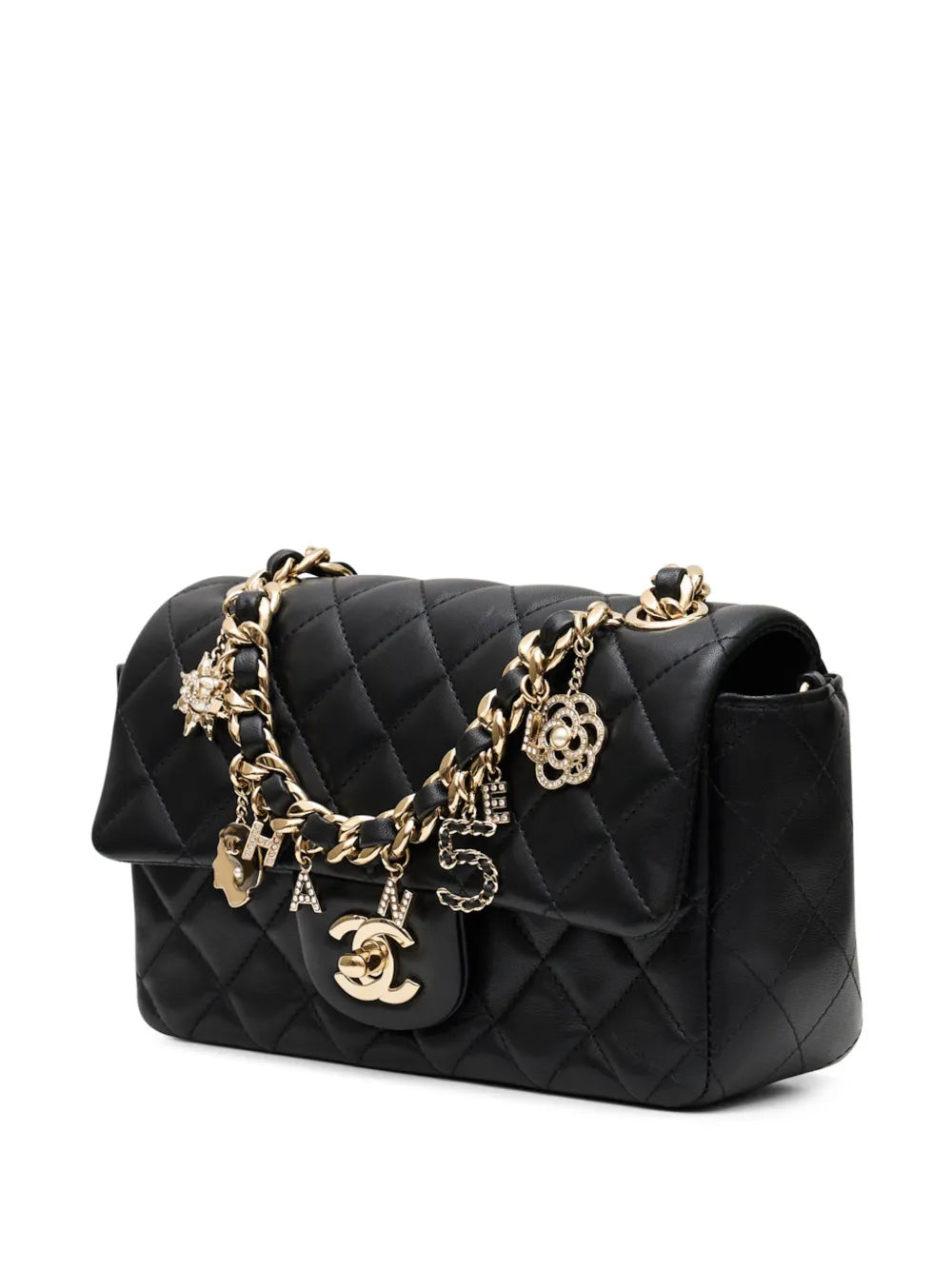 Chanel Pre Owned Mini Coco Charms Rectangular Flap Shoulder Bag — Same as shown — Size One Size — Back View