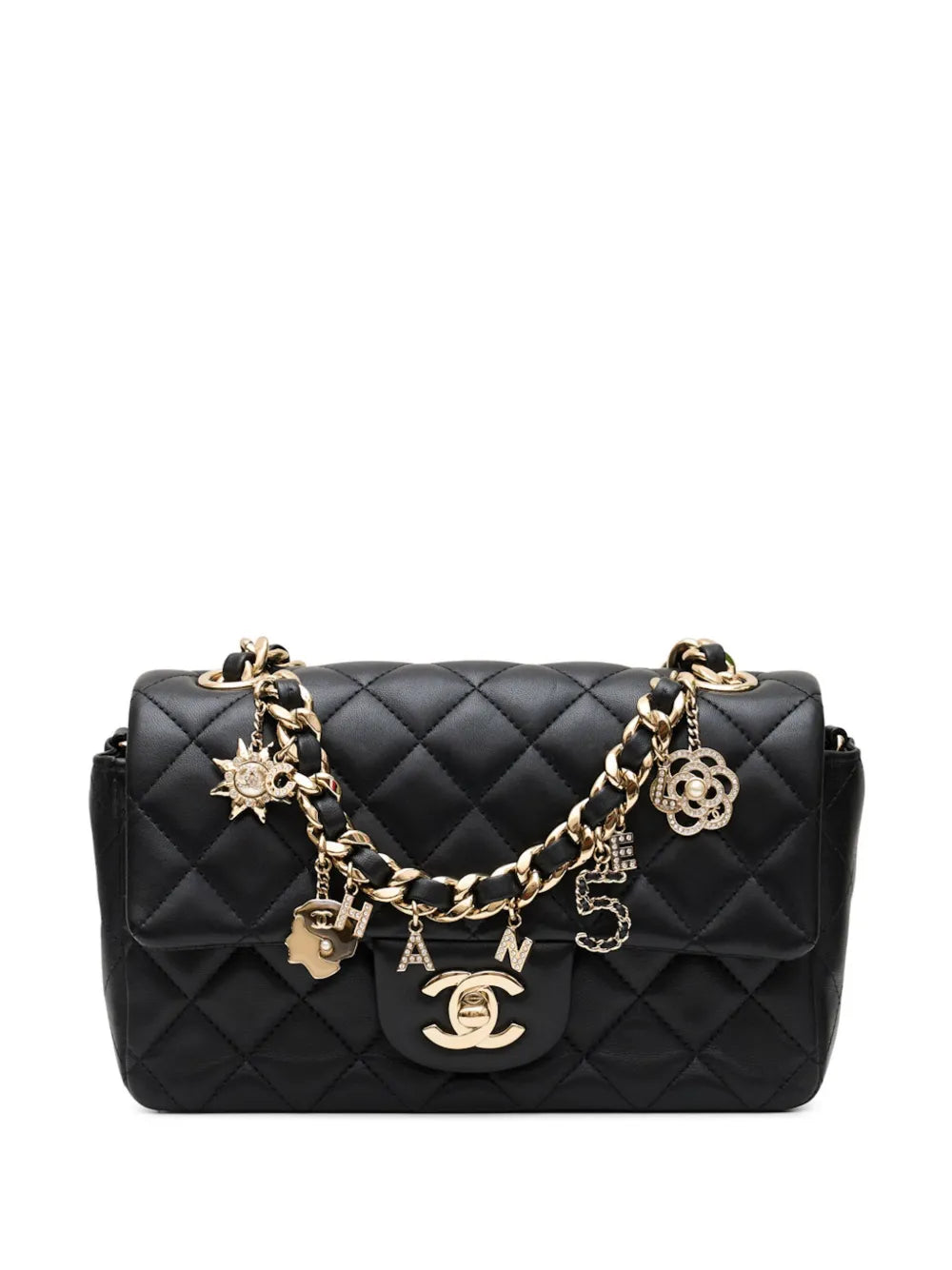 Chanel Pre Owned Mini Coco Charms Rectangular Flap Shoulder Bag — Same as shown — Size One Size — Front View