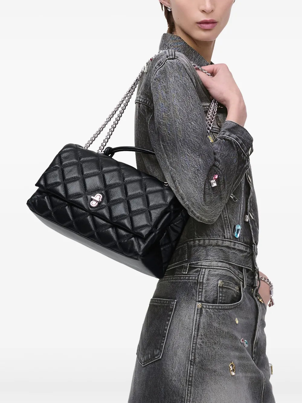 Marc Jacobs Medium Quilted Dual Convertible Shoulder Bag — Same as shown — Size One Size — Side View