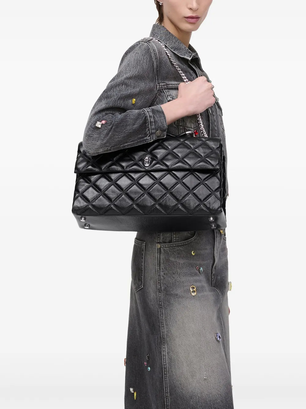 Marc Jacobs The Xl Quilted Dual Shoulder Bag — Same as shown — Size One Size — Back View