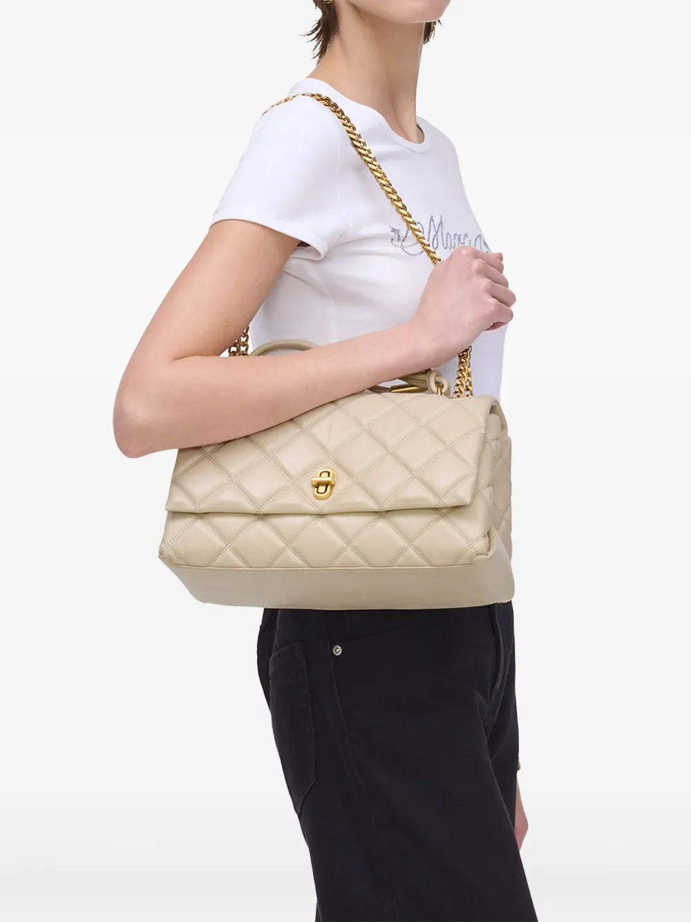 Marc Jacobs The Quilted Dual Convertible Shoulder Bag — Same as shown — Size One Size — Side View