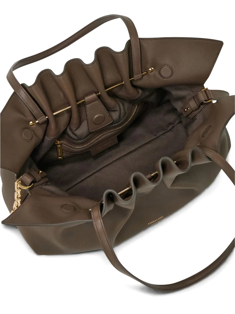 Ferragamo Medium Soft Shoulder Bag — Same as shown — Size One Size — Lifestyle View