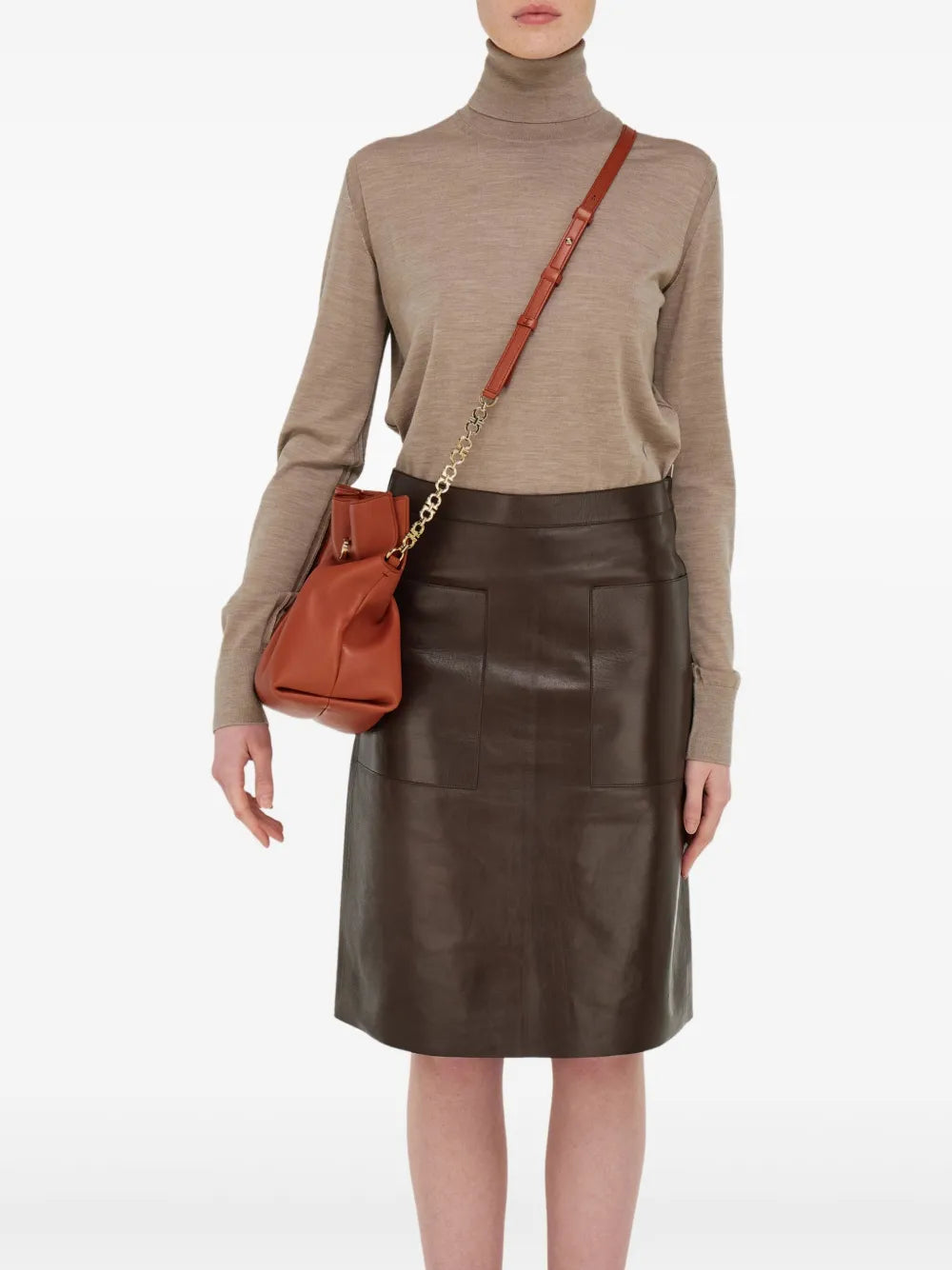 Ferragamo Medium Soft Shoulder Bag — Same as shown — Size One Size — Back View