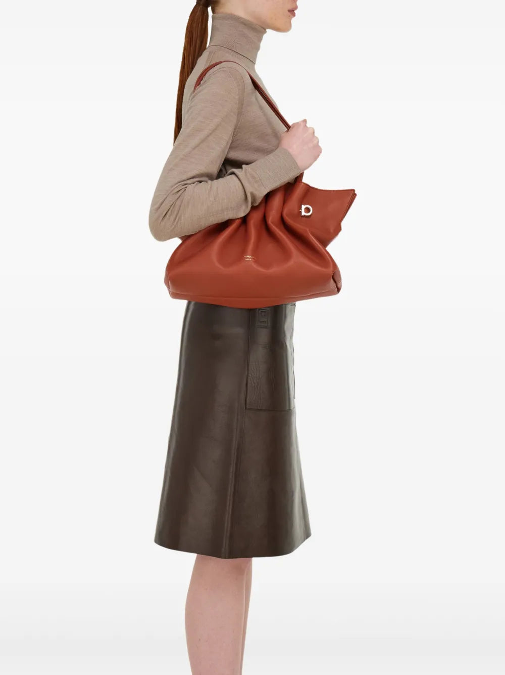 Ferragamo Medium Soft Shoulder Bag — Same as shown — Size One Size — Side View
