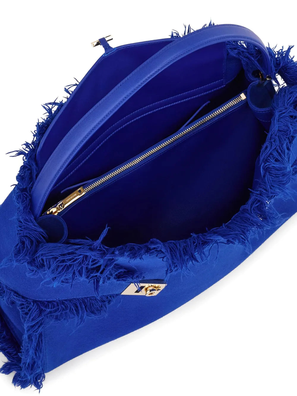 Ferragamo Large Hug Fringe Detail Shoulder Bag — Same as shown — Size One Size — Detail View