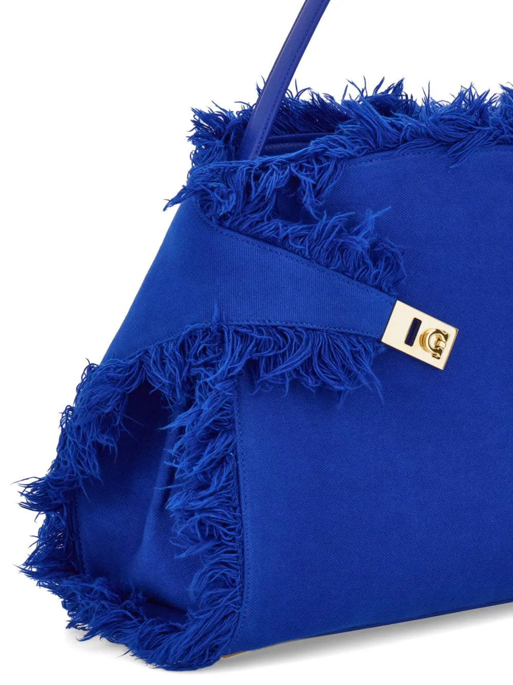 Ferragamo Large Hug Fringe Detail Shoulder Bag — Same as shown — Size One Size — Top View