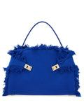 Ferragamo Large Hug Fringe Detail Shoulder Bag — Same as shown — Size One Size — Front View